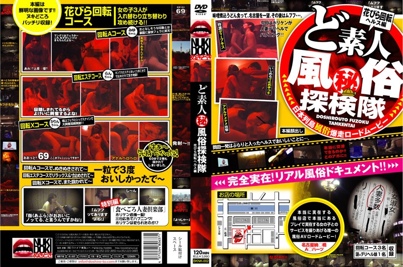 BKNK-002 ど素人(秘)風俗探検隊 花びら回転ヘルス編