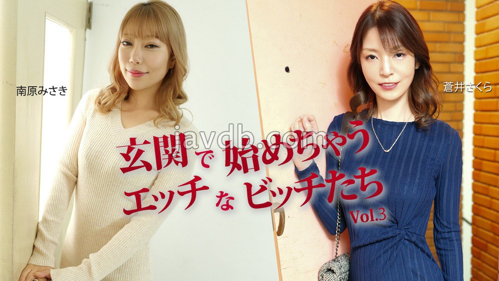 HEYZO-3943 玄関で始めちゃうエッチなビッチたちVol.3 - 蒼井さくら - 南原みさき