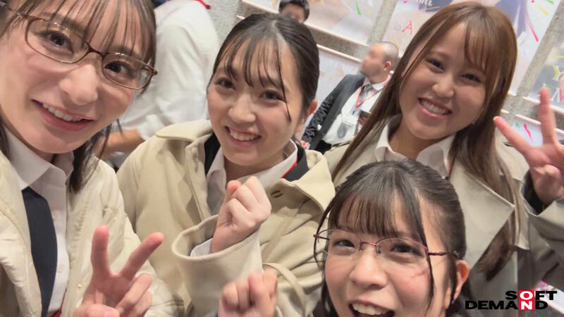 SOD深夜のゴミ拾いの裏でお酒が入って同僚とセックスしていたSOD女子社員4名